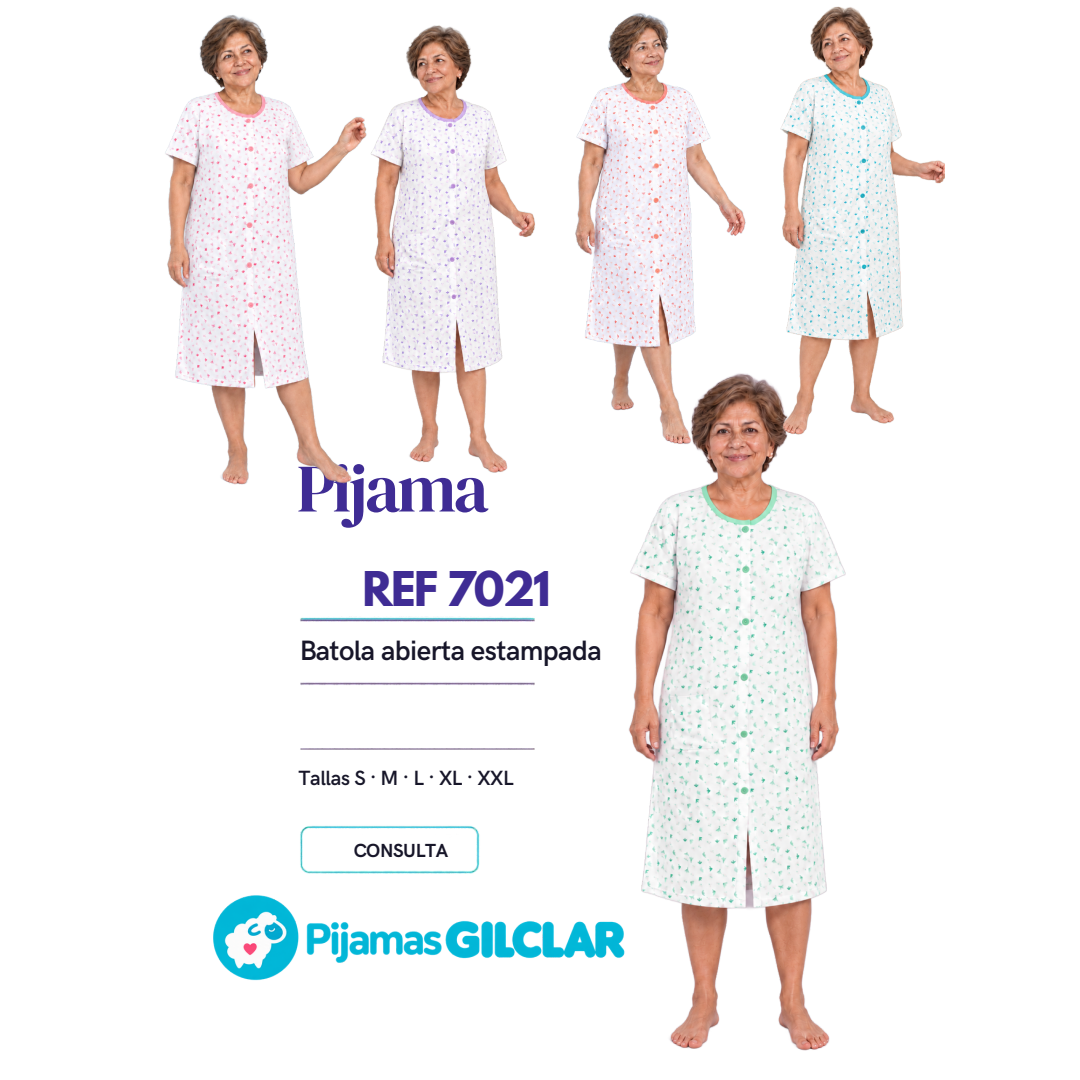 Ficha de Pijamas Gilclar, referencia 7021, sin precios